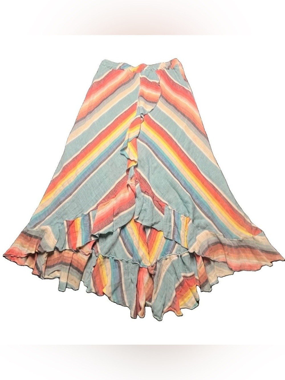 Tasha Polizzi Multi-colored Ruffled Skirt, S